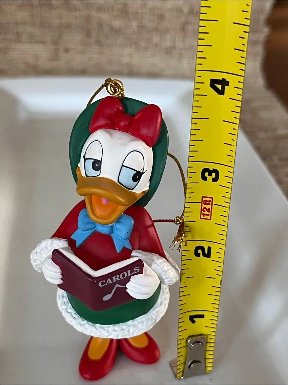 Daisy Duck Holiday Bird Ornament — Red & Green New